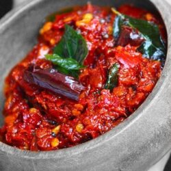 Stuffed Green Chilli Pickle (Pandu Mirchi)