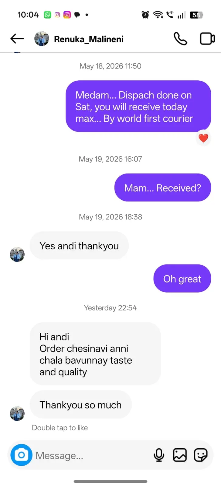 Nagamani Traditional Foods Customer Review 2